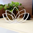 Ver imagem 3 de Estatueta Flor de Lótus - Símbolo Vida, Decoração,quarto - Cor: Branco