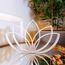 Ver imagem 5 de Estatueta Flor de Lótus - Símbolo Vida, Decoração,quarto - Cor: Branco