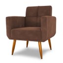 Ver imagem 2 de Poltrona Decorativa Havana Veludo Ferrugem E435 - Matrix