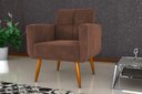 Ver imagem 1 de Poltrona Decorativa Havana Veludo Ferrugem E435 - Matrix