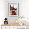 Quadro Selfie Gato em Paris - 60x48cm:moldura Branca - 1