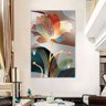 Quadro Decorativo Floral Moderno, Tela em Canvas na vertical ideal para ambiente de Sala e  Quarto - 1