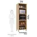 Ver imagem 4 de Paneleiro 3 Portas com Espaço para Micro-Ondas 70cm Brise Luciane Móveis