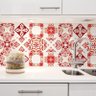 Adesivo de Azulejo Vermelho Santana 15x15 cm 18un - 3