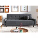 Ver imagem 1 de Sofá Cama Oslo 4 Lugares Reclinável 204cm Grafite Suede Cia Lar