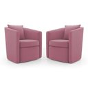 Ver imagem 1 de Kit 02 Poltronas Decorativas Sala de Estar Aimê Suede Rosa - Desk Design