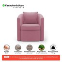 Ver imagem 3 de Kit 02 Poltronas Decorativas Sala de Estar Aimê Suede Rosa - Desk Design