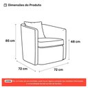 Ver imagem 4 de Kit 02 Poltronas Decorativas Sala de Estar Aimê Suede Rosa - Desk Design