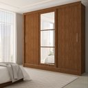 Ver imagem 1 de Guarda-roupa Casal Sophia Slim 3 Portas com Espelho - Panorama Móveis