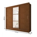 Ver imagem 4 de Guarda-roupa Casal Sophia Slim 3 Portas com Espelho - Panorama Móveis