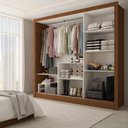 Ver imagem 2 de Guarda-roupa Casal Sophia Slim 3 Portas com Espelho - Panorama Móveis