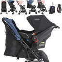 Ver imagem 3 de Carrinho Kiddo para Gemeos com Bebe Conforto Base Mascote Casal