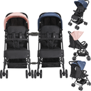 Ver imagem 2 de Carrinho Kiddo para Gemeos com Bebe Conforto Base Mascote Casal