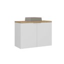 Ver imagem 5 de Gabinete de Banheiro 90cm x 65cm Nature Branco/Carvalho