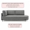 Ver mais imagens de Sofá Cama Babá Orgânica Braço Lado Esquerdo Linho Cinza