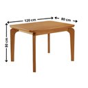 Ver imagem 3 de Conjunto Mesa de Jantar 120cm com 4 Cadeiras Estofadas Multimóveis Crrft-CON044 Madeirado/Marrom