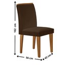 Ver imagem 4 de Conjunto Mesa de Jantar 120cm com 4 Cadeiras Estofadas Multimóveis Crrft-CON044 Madeirado/Marrom