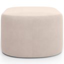 Ver imagem 3 de Kit 2 Puffs Decorativos Orgânico para Living Quarto 70cm Doha W01 Suede Bege - Lyam Decor