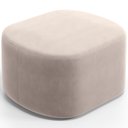 Ver imagem 7 de Kit 2 Puffs Decorativos Orgânico para Living Quarto 70cm Doha W01 Suede Bege - Lyam Decor