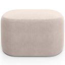 Ver imagem 6 de Kit 2 Puffs Decorativos Orgânico para Living Quarto 70cm Doha W01 Suede Bege - Lyam Decor