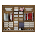 Ver imagem 3 de Guarda Roupa com Espelho Casal 3 Portas 6 Gavetas 100% Mdf Miami