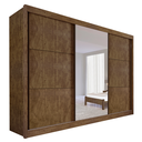 Ver mais imagens de Guarda Roupa com Espelho Casal 3 Portas 6 Gavetas 100% Mdf Miami