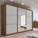 Ver imagem 2 de Guarda Roupa com Espelho Casal 3 Portas 6 Gavetas 100% Mdf Miami