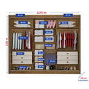 Ver imagem 4 de Guarda Roupa com Espelho Casal 3 Portas 6 Gavetas 100% Mdf Miami