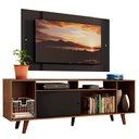 Ver imagem 3 de Rack Madesa Cancun e Painel para Tv até 58 Polegadas com Pés - Preto/rustic 7kd8