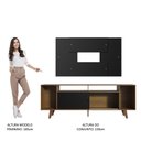 Ver mais imagens de Rack Madesa Cancun e Painel para Tv até 58 Polegadas com Pés - Preto/rustic 7kd8