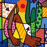 Poster - Romero Britto Abaporu - Medidas 34 X 34 CM - 1