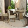 Conjunto Sala de Jantar Mesa Tampo de Vidro 4 Cadeiras Rustic/crema/imperial Harper Madesa - 1