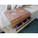Ver imagem 4 de Bandeja para Braço de Sofá Decorativa com Porta Copos e Suporte