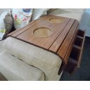 Ver imagem 1 de Bandeja para Braço de Sofá Decorativa com Porta Copos e Suporte