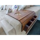 Ver imagem 3 de Bandeja para Braço de Sofá Decorativa com Porta Copos e Suporte