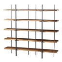 Ver imagem 1 de Estante Partition Cor Rustic Brown com Estrutura em Aço Grafite 200m - 46388