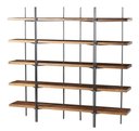 Ver imagem 1 de Estante Partition Cor Rustic Brown com Estrutura em Aço Grafite 200m - 46388