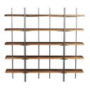 Ver imagem 2 de Estante Partition Cor Rustic Brown com Estrutura em Aço Grafite 200m - 46388