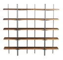 Ver imagem 2 de Estante Partition Cor Rustic Brown com Estrutura em Aço Grafite 200m - 46388