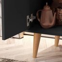 Ver imagem 5 de Buffet / Balcão Ja Estilo Retrô com Pés em Madeira Maciça Cor Preto Jm