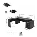 Ver imagem 3 de Conjunto Mesa Pedestal em L + Cadeira de Escritório Ergonômica Netmobil