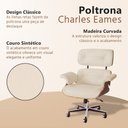 Ver imagem 3 de Poltrona Charles Eames Office Couro Sintético Linha Premium Design Clássico Escritório - Off-White