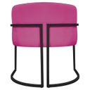 Ver mais imagens de Poltrona Decorativa Recepção Luna Tecido Sintético Cores Base de Ferro Preta