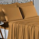 Ver imagem 3 de Jogo de Cama Casal Viúva Nobre 4 Peças Malha 100% Algodão - Cobre