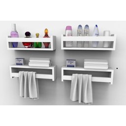Prateleira Nicho Banheiro Cosméticos Perfume 40cm 4 Peças - 1