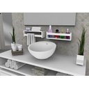 Ver imagem 3 de Prateleira Nicho Banheiro Cosméticos Perfume 40cm 4 Peças