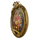 Ver imagem 3 de Quadro Decorativo Clássico com Moldura Entalhada e Óleo sobre Tela 121x97x8cm