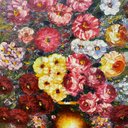 Ver imagem 5 de Quadro Decorativo Clássico com Moldura Entalhada e Óleo sobre Tela 121x97x8cm