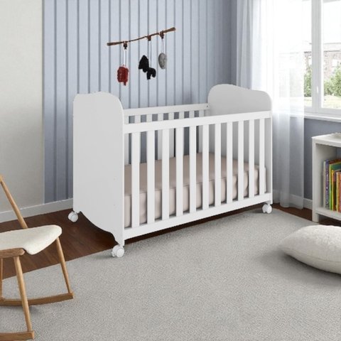 Berço Uli Americano 100% Mdf - Certificado - Branco