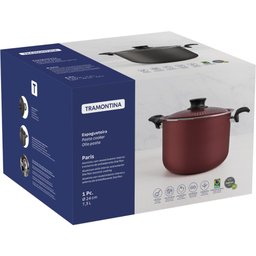 Espagueteira Tramontina Antiaderente Paris 24cm Vermelho - 4